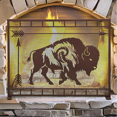 Buffalo Arrow Fireplace Screen Panel