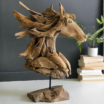 Driftwood Mustang Sculpture
