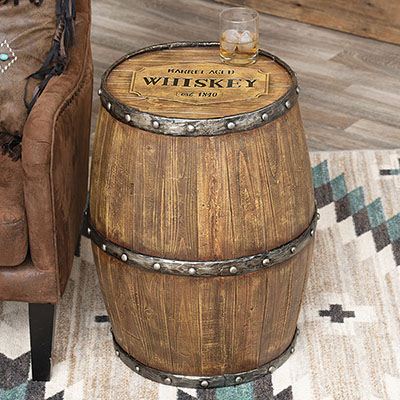 Saloon Whiskey Barrel Table