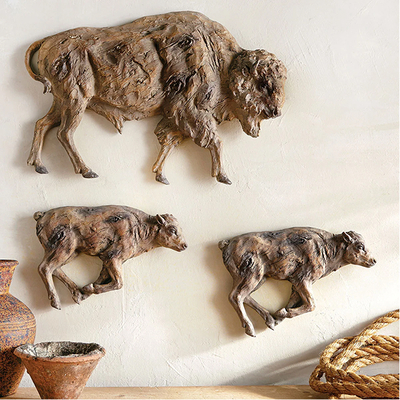 Buffalo Roam Wall Sculptures