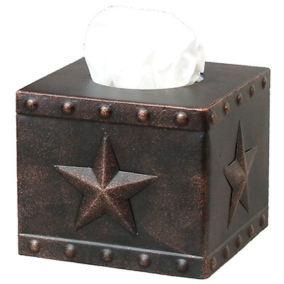 Stars & Studs Metal Square Tissue Box