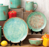 Turquoise Sky Ceramic Dinnerware Set (16 pcs)