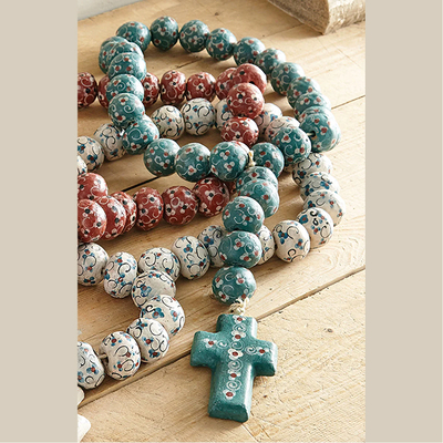 Southwest 25 Inch Rosary Beads - Turquoise