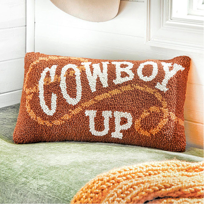 Cowboy Life Hooked Pillow