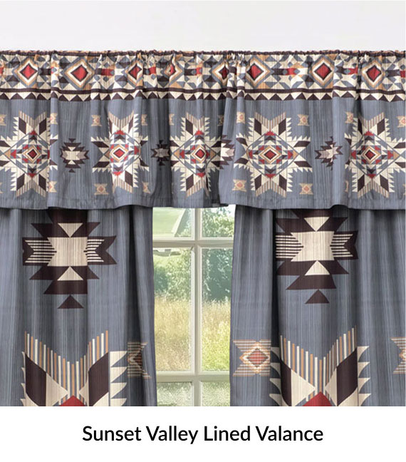 Sunset Valley Lined Valance