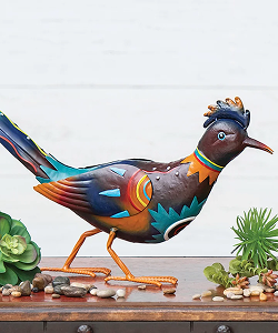 Painted Desert Roadrunner Metal Decor