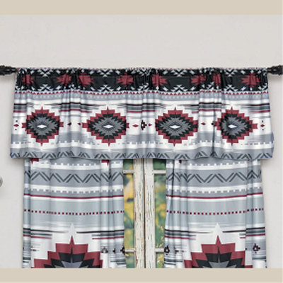 Crimson Ridge Lined Valance