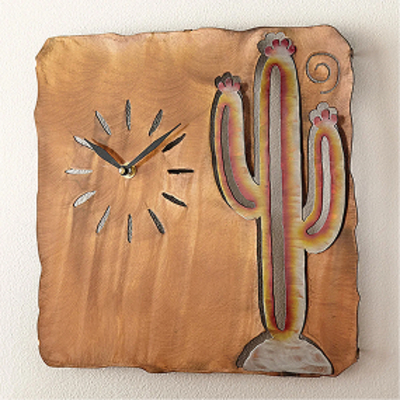 Lone Saguaro Wall Clock