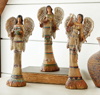 Native Angel Sculptures - Set of 3