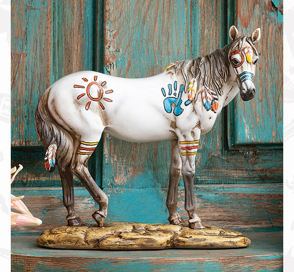 War Paint Horse Sculpture