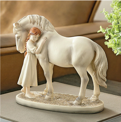 Cowgirl's First Horse Sculpture