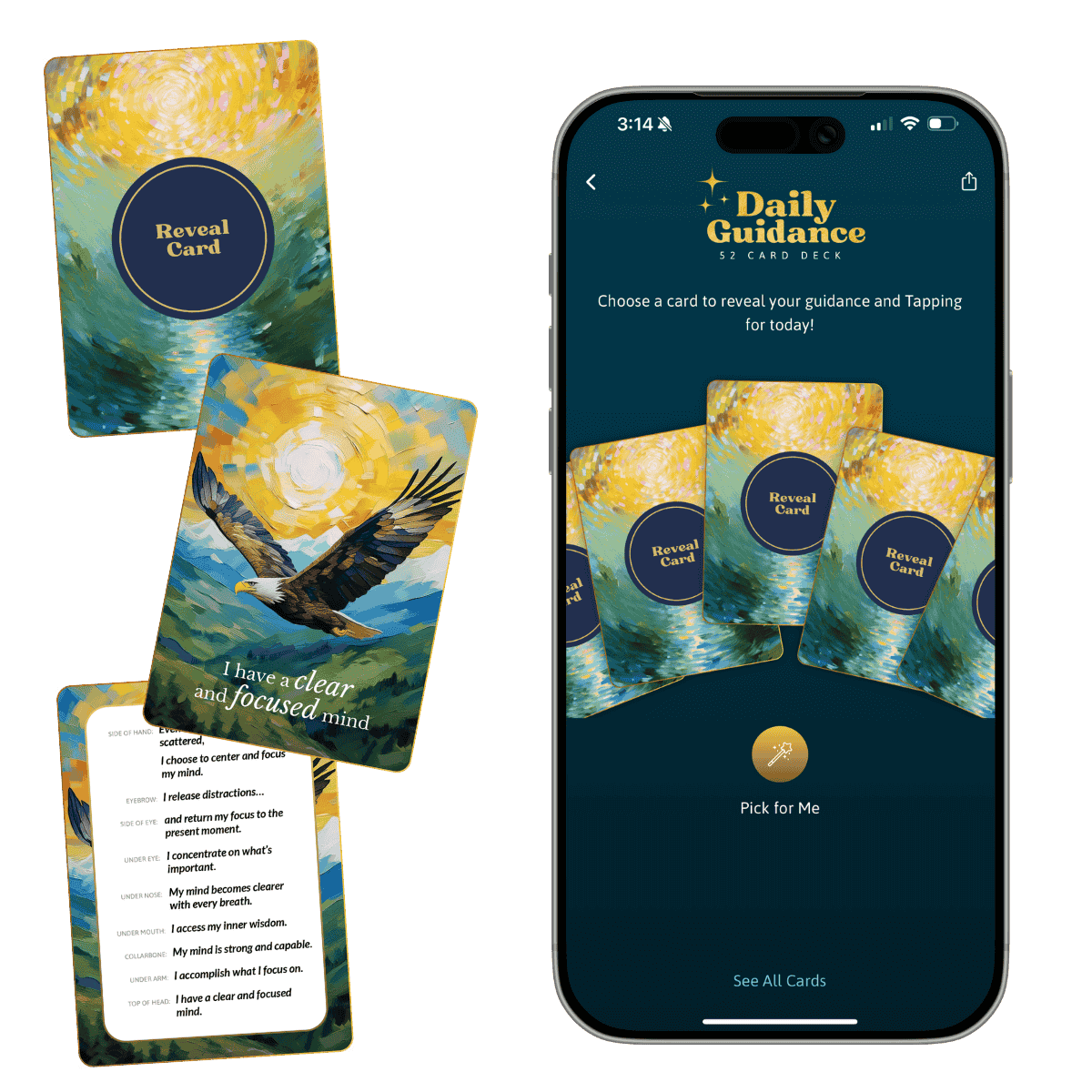 Daily Guidance Card Deck in The Tapping Solution App