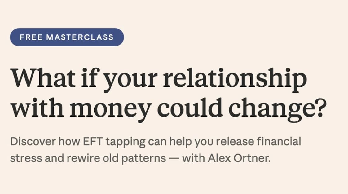 Free Masterclass – Tapping for Financial Freedom