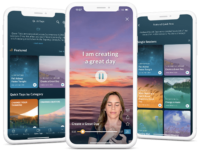 Quick Tap Sessions in The Tapping Solution App
