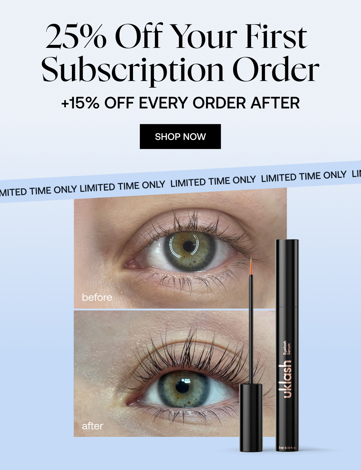 25% off your first order 