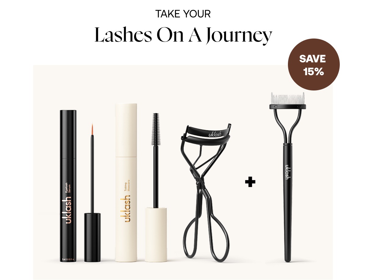 Take your lashes on a journey - save 15% on the lash journey kit