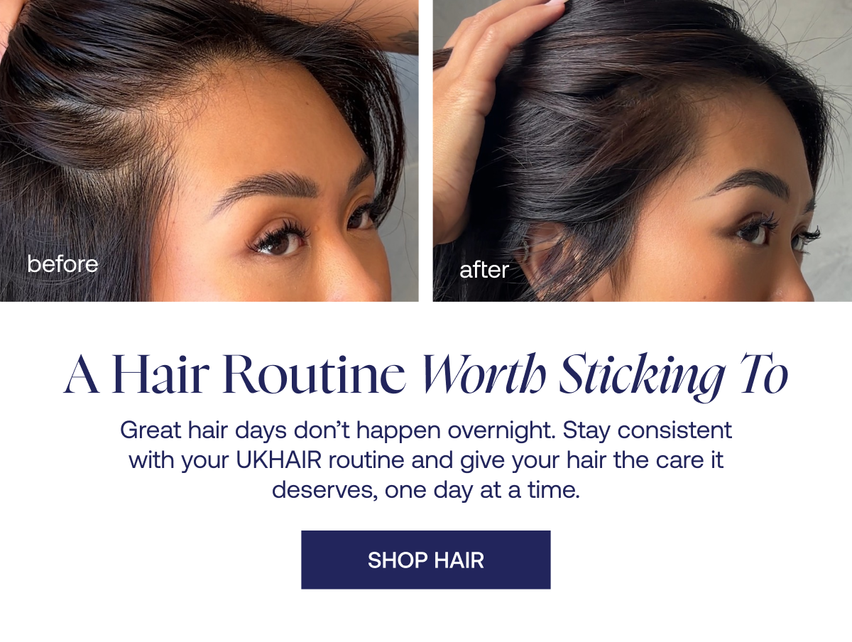 Before and After - hair routine 