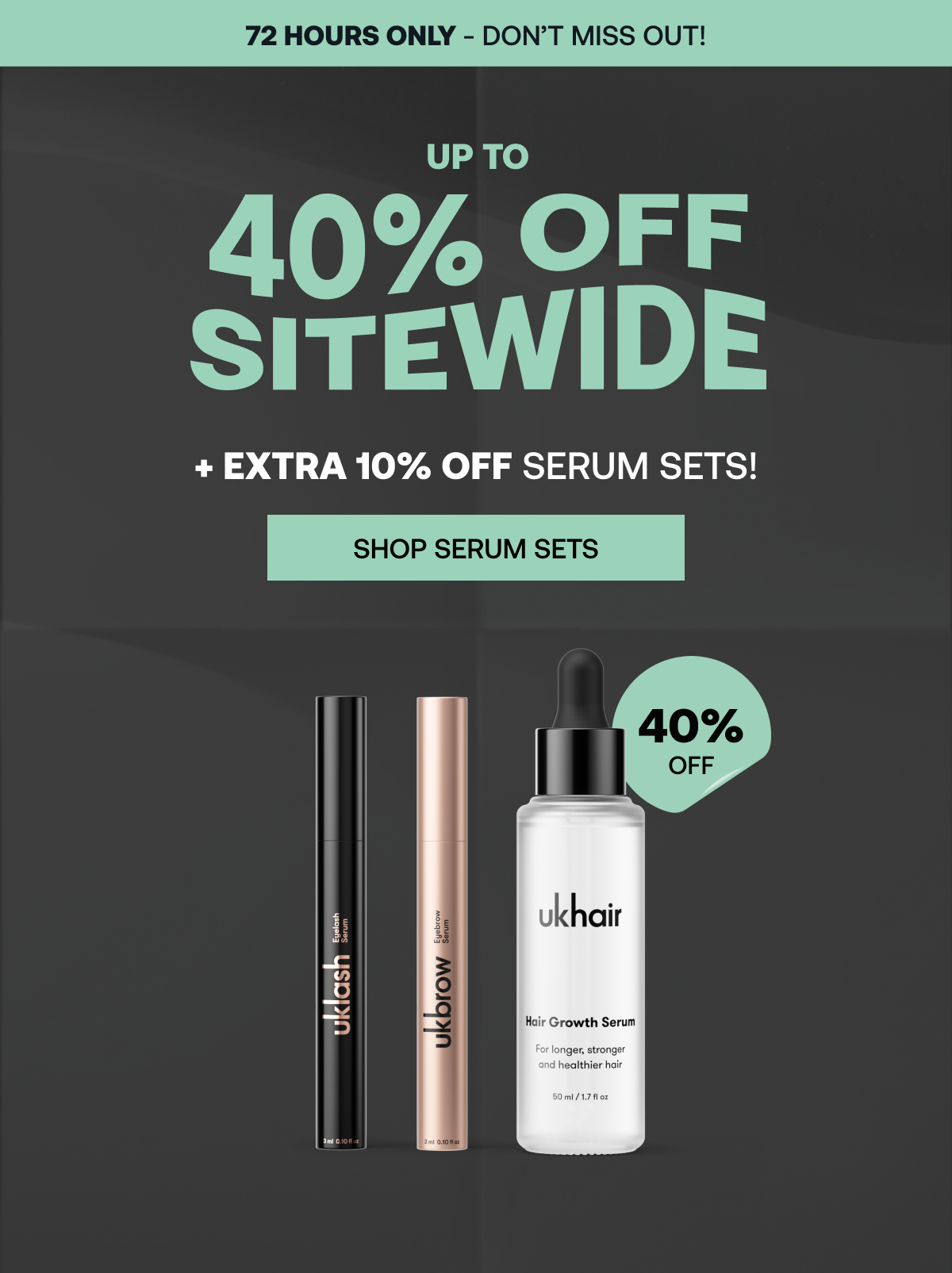 The Ultimate Serum Steal! Up to 40% off + an Extra 10% Off Serum Sets