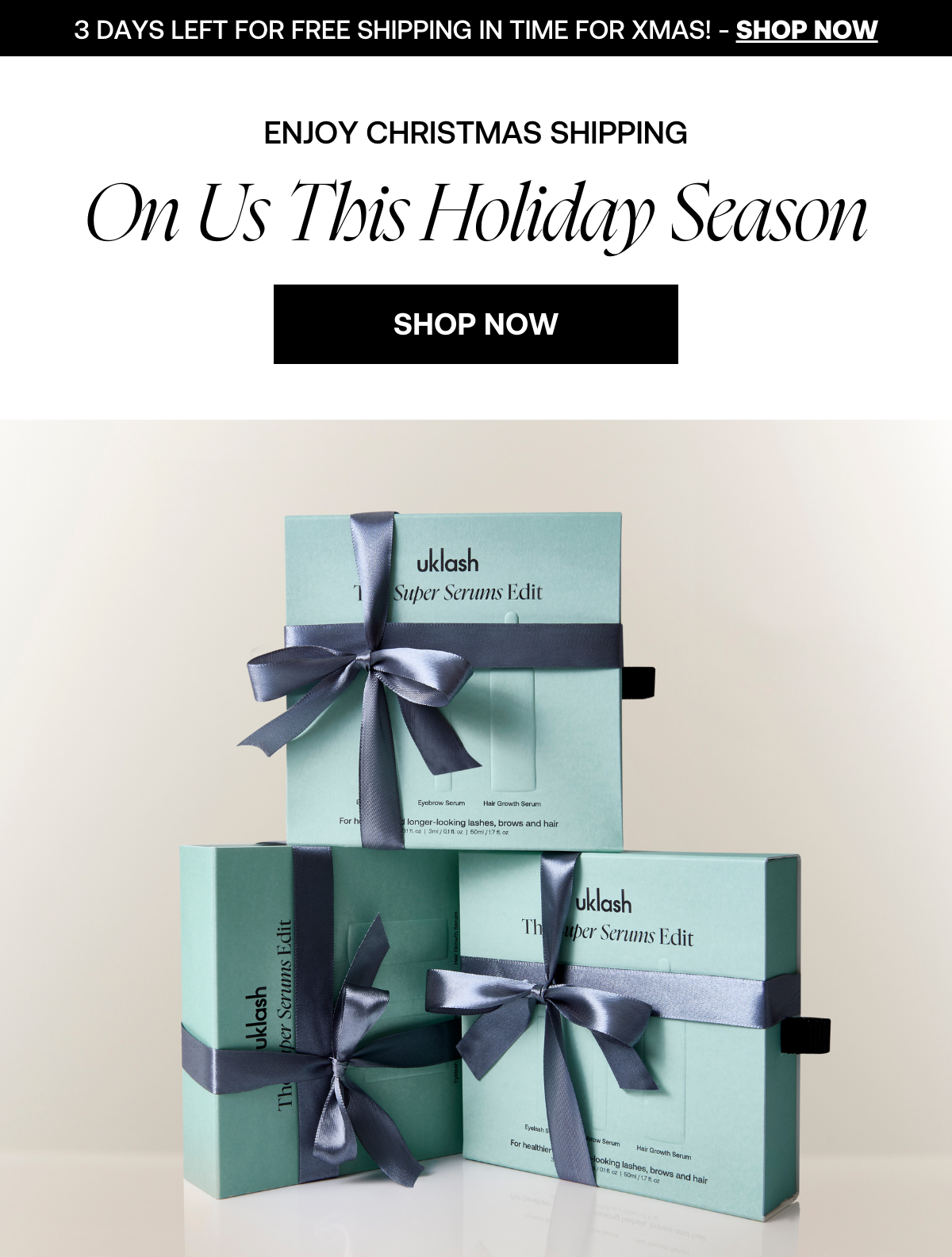 Enjoy Christmas Shipping on Us This Holiday Season