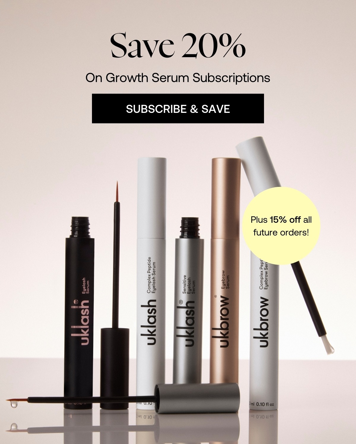 Save 20% On Growth Serum Subscriptions