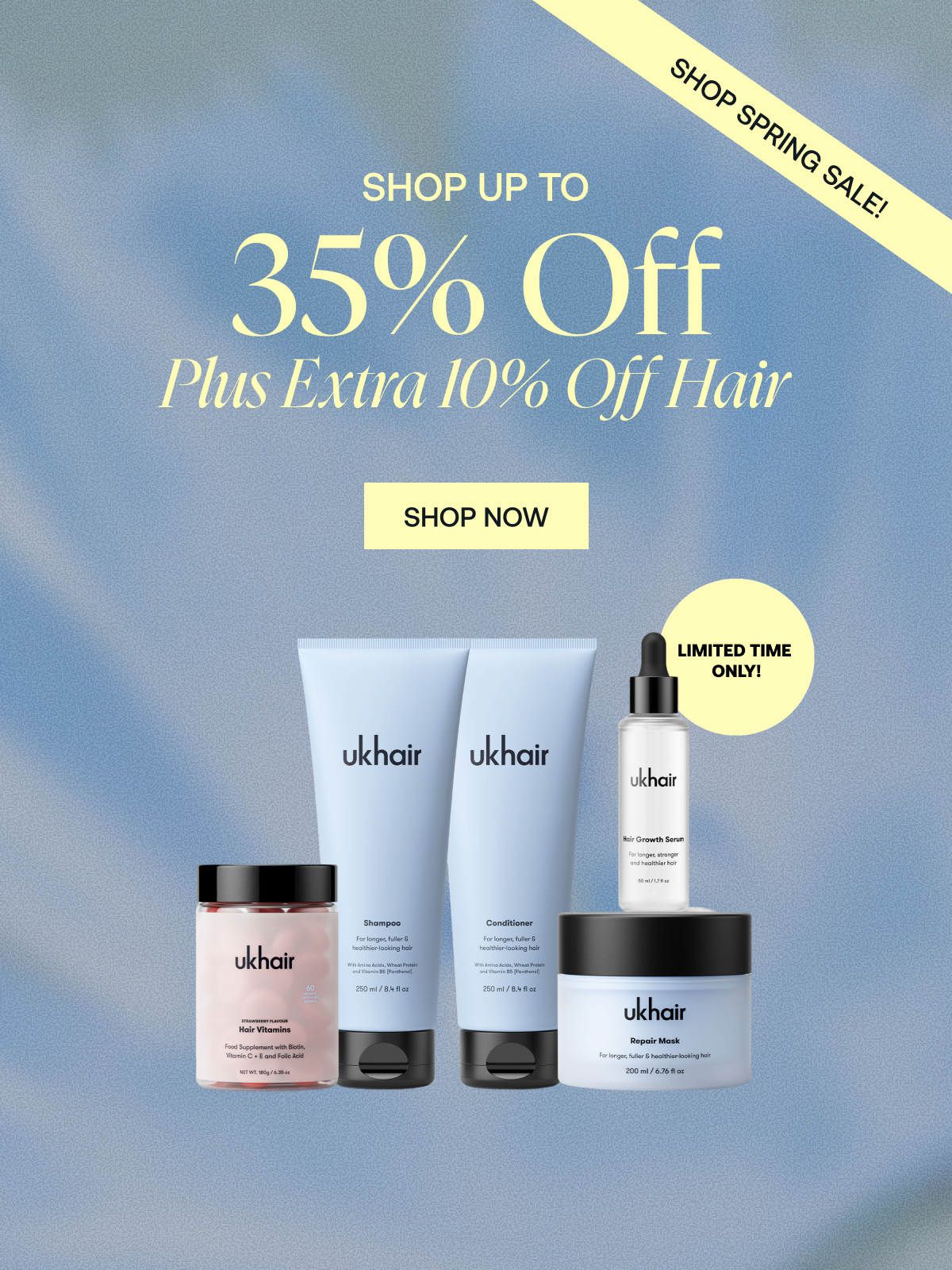 Extra 10% off all hair 