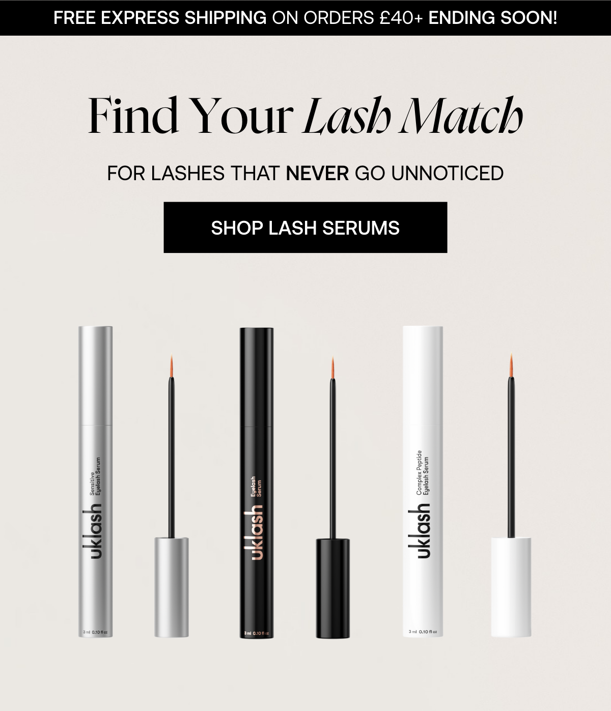 Find Your Lash Match For Lashes that get noticed, daily