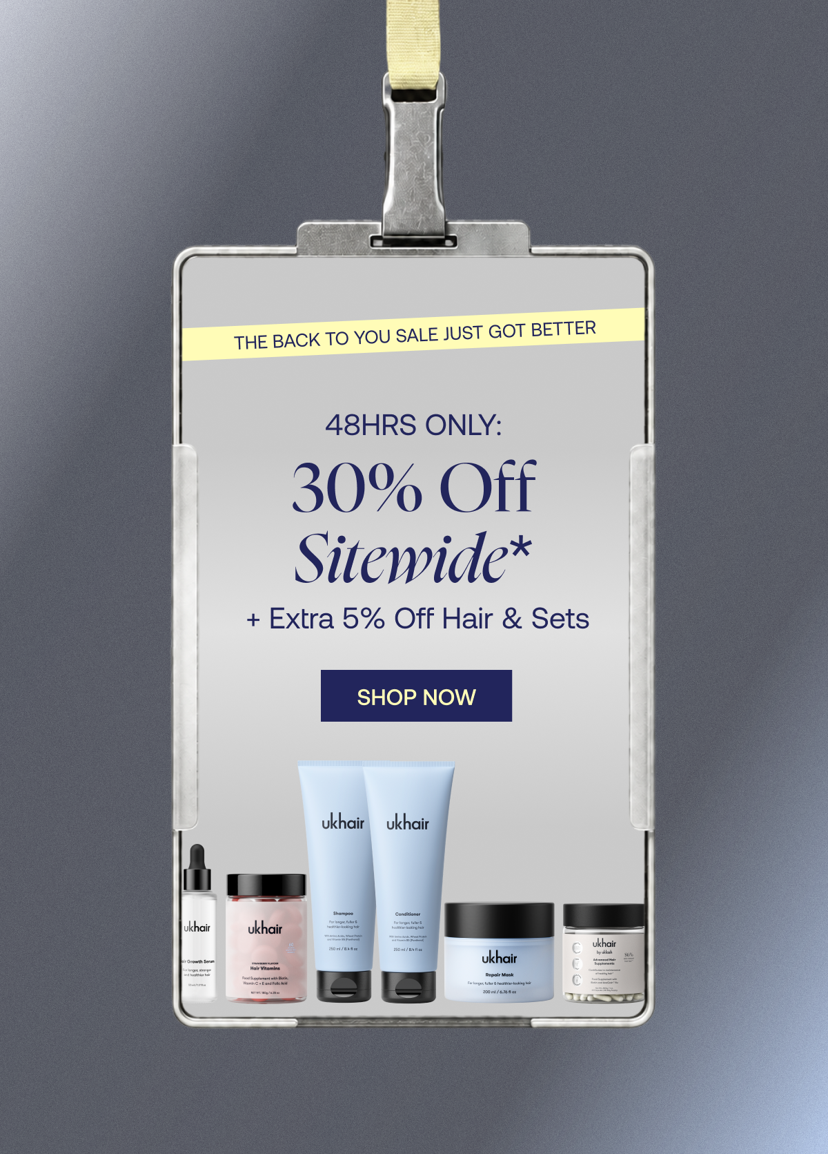 30% off Site wide + 5% hair