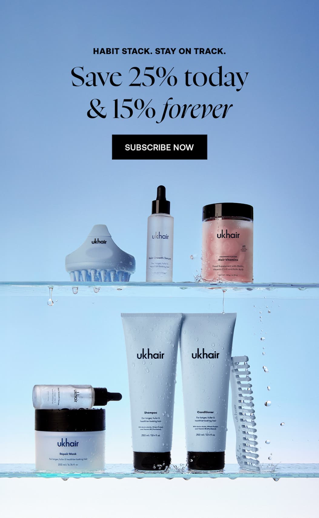 Habit Stack. Stay on Track. Save 25% Today & 15% Forever 