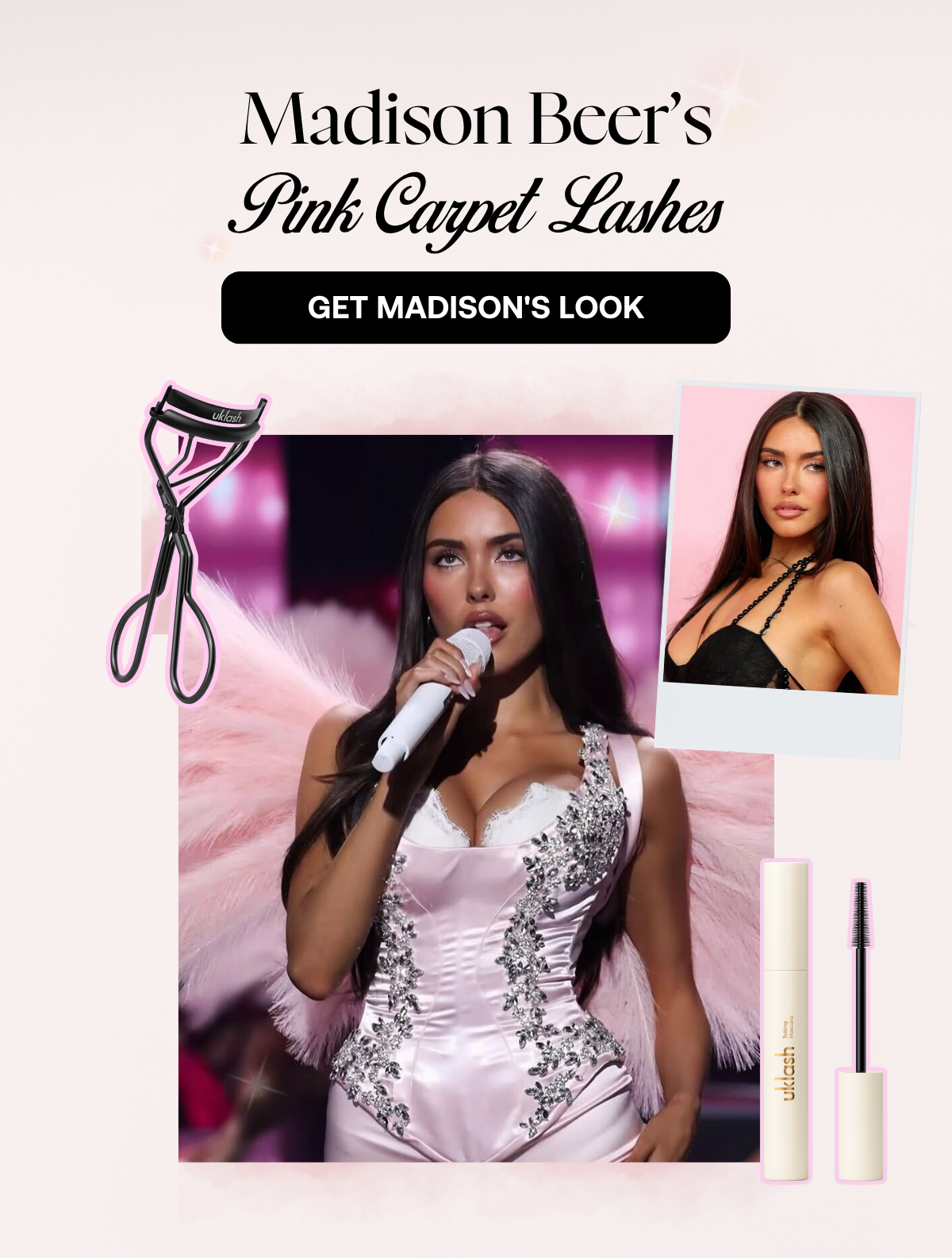 Madison Beer's Pink Carpet Lashes
