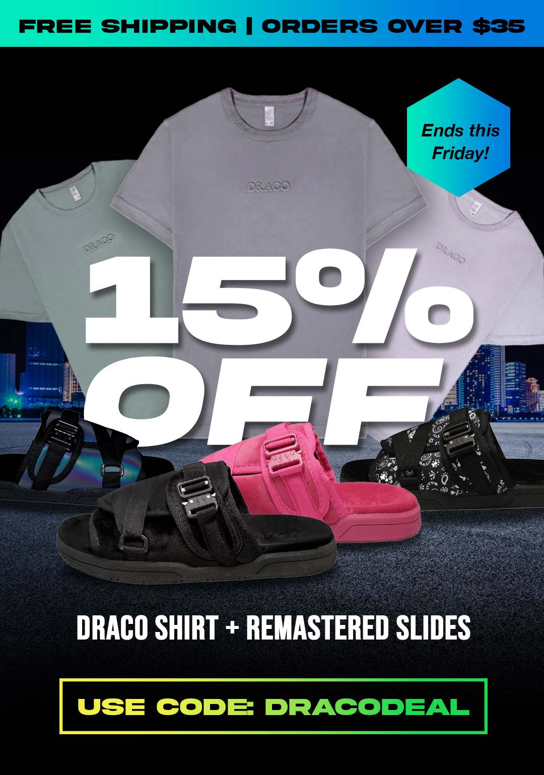 Save on your streetwear essentials Draco Slides