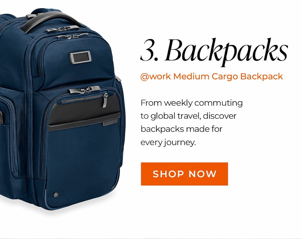 3. Backpacks - From the weekly commute to global travel, discover backpacks designed for every journey