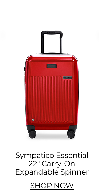 Shop the Sympatico Essential 22" Carry-On Expandable Spinner in Glossy Ruby