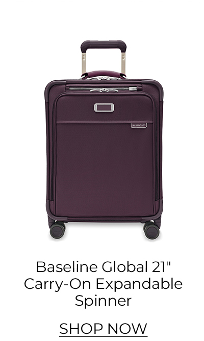 Shop Baseline Global 21" Carry-On Expandable Spinner in Plum