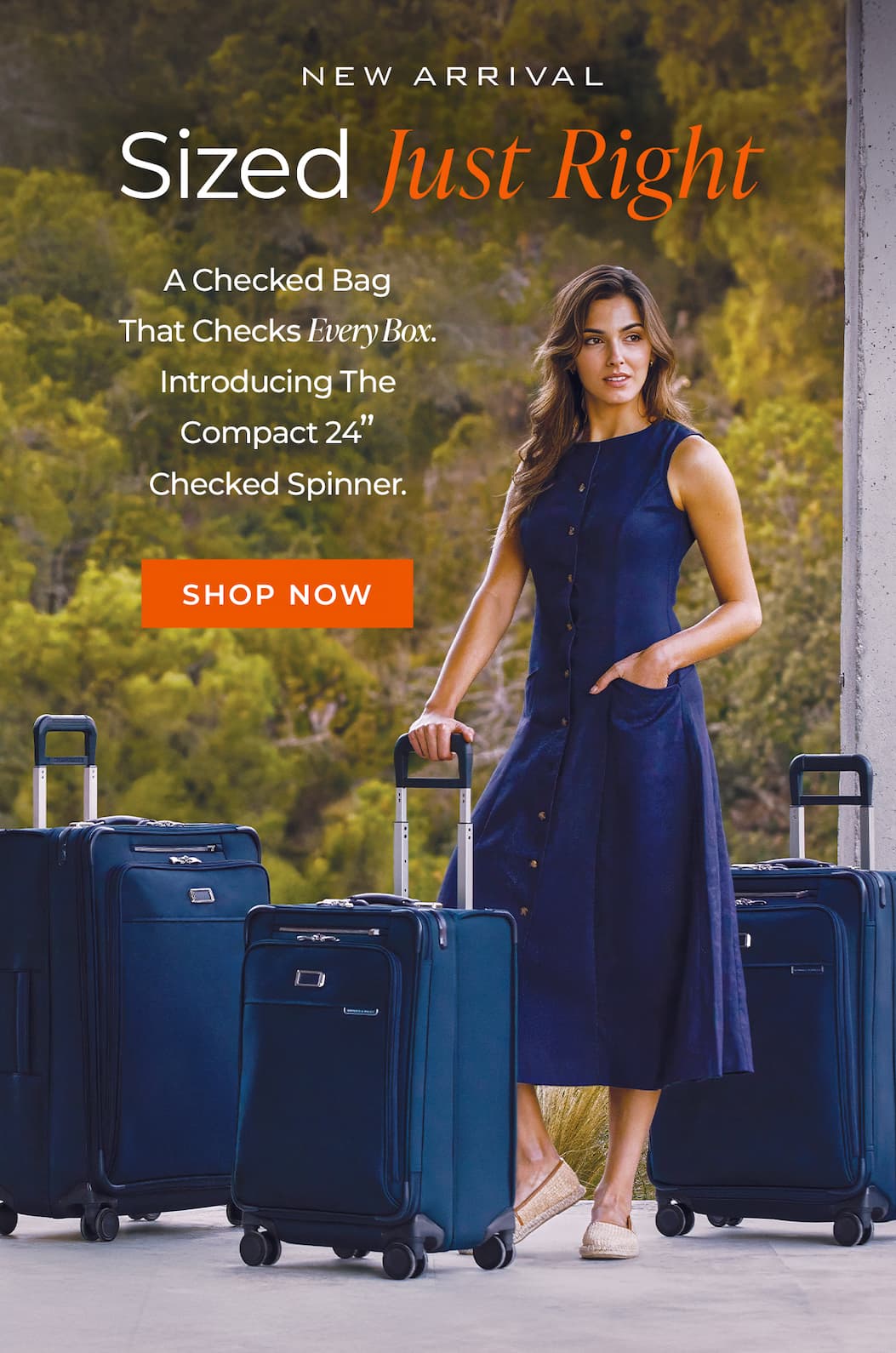 Sized Just Right: A checked bag that checks every box. Introducing the Compact 24" Checked Spinner