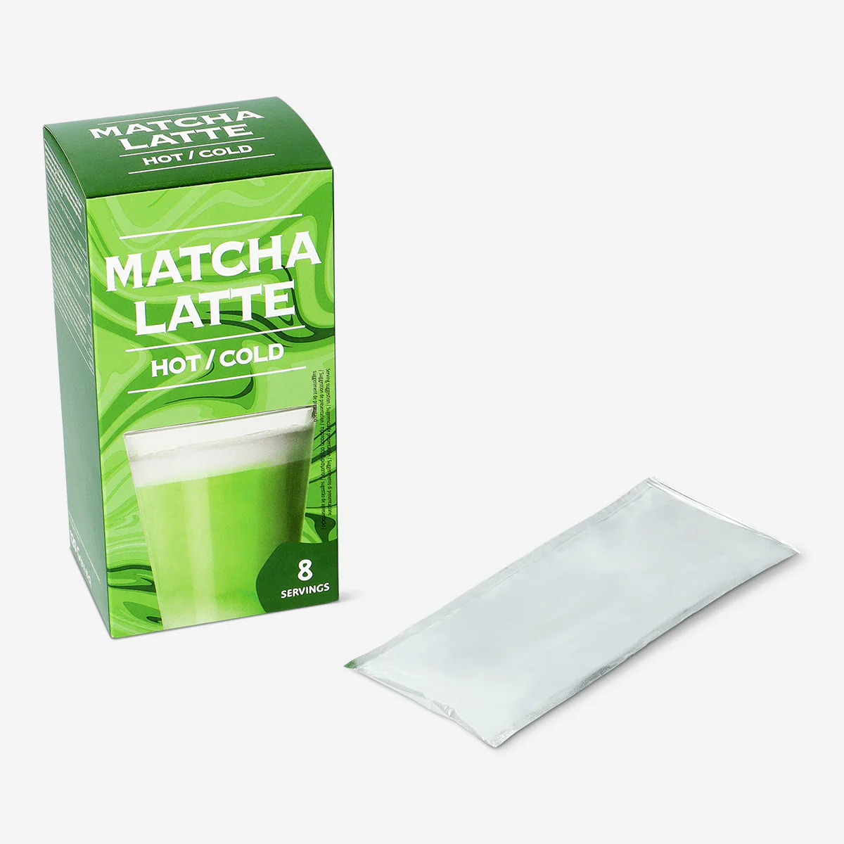 Matcha latte powder sticks