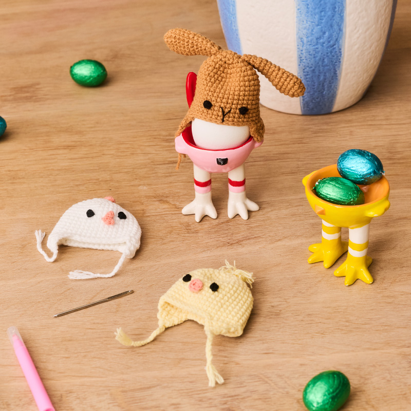 DIY crochet hats for Easter eggs