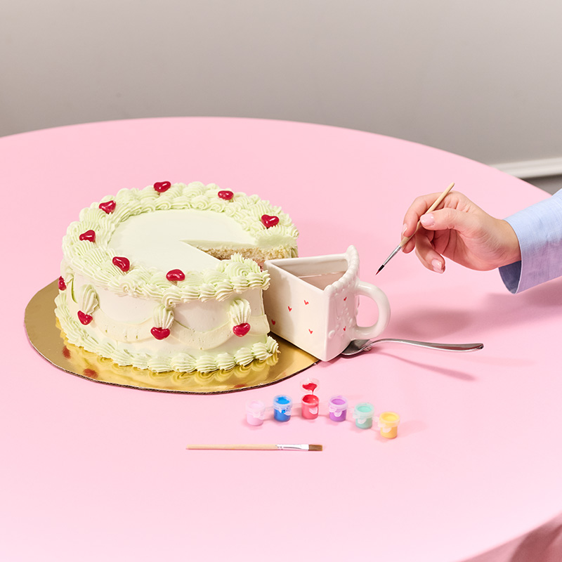 DIY cake slice mugs - 2 pcs