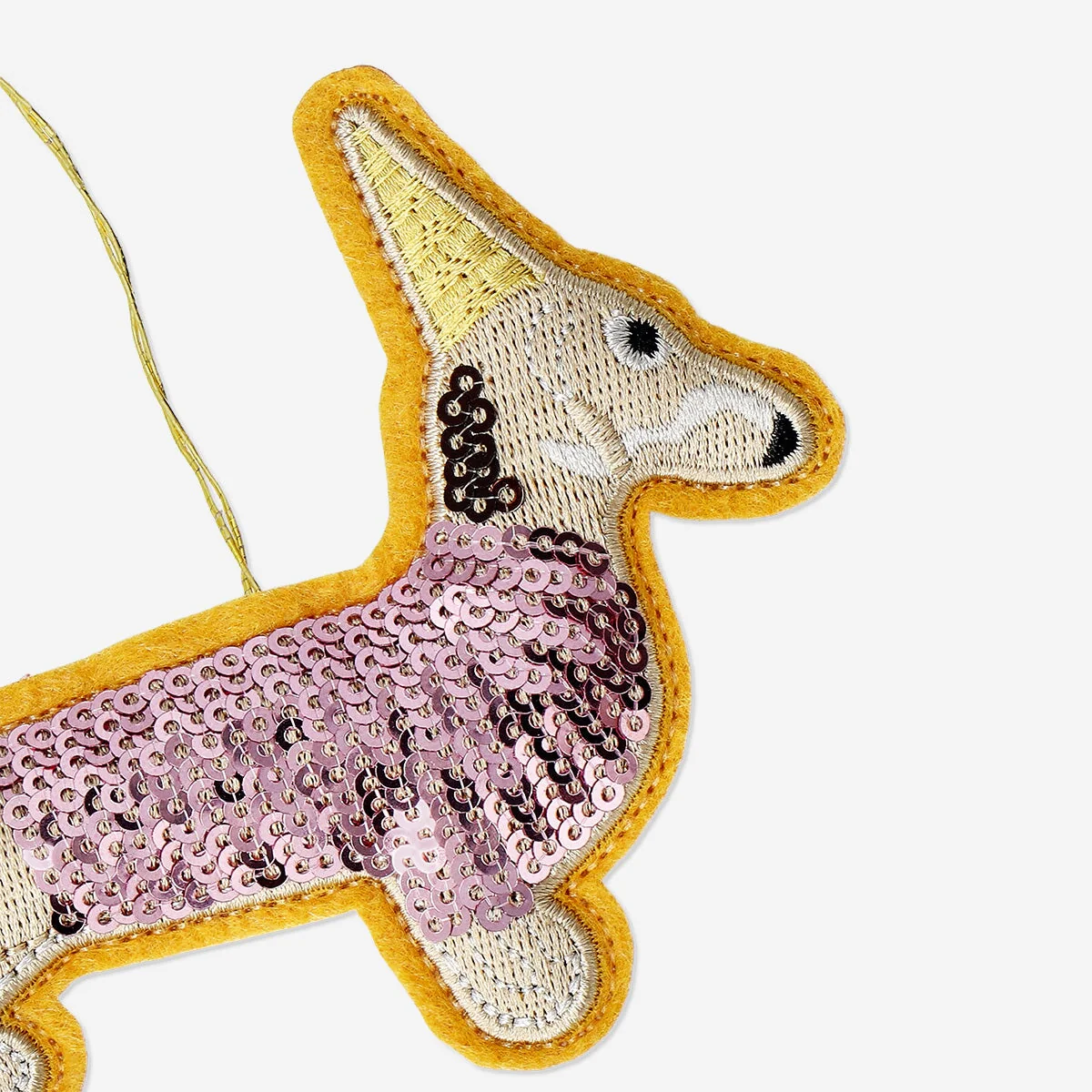 Hanging ornament - Dog with sequins