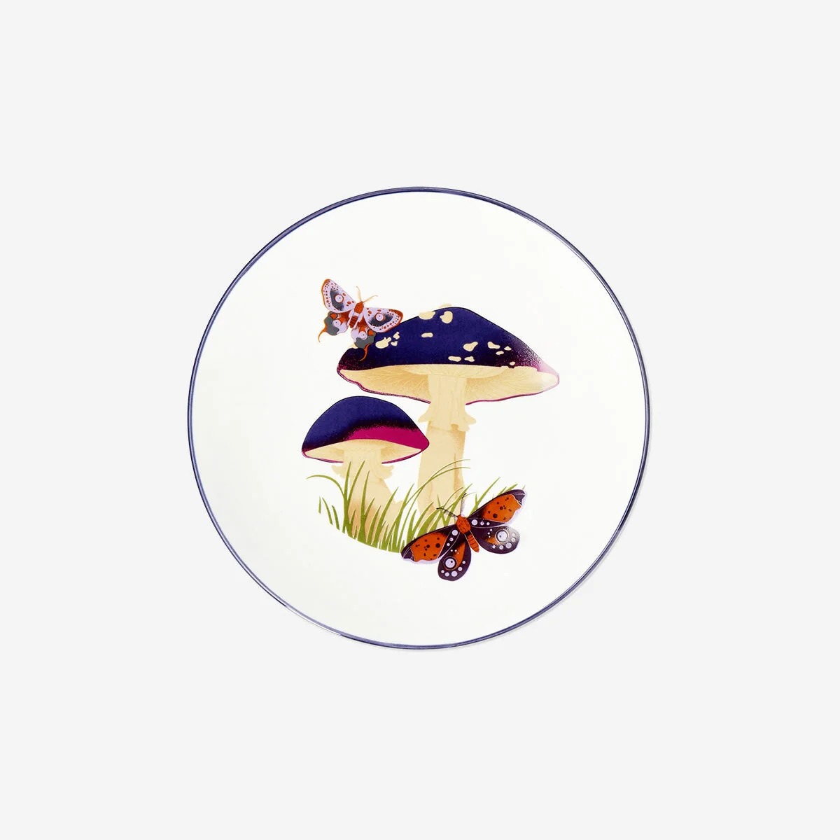 Plate with mushrooms