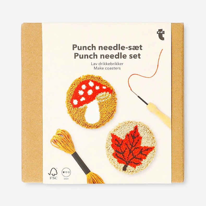 DIY punch needle coaster - 2 pcs