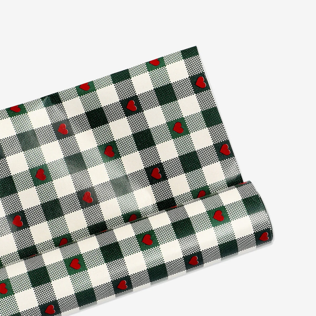400 cm craft wrapping paper - Checks and hearts