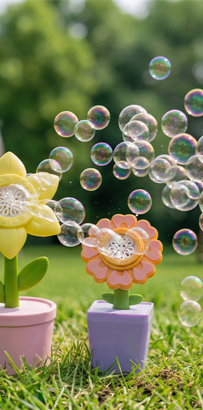 Soap bubble machine with light - Flower
