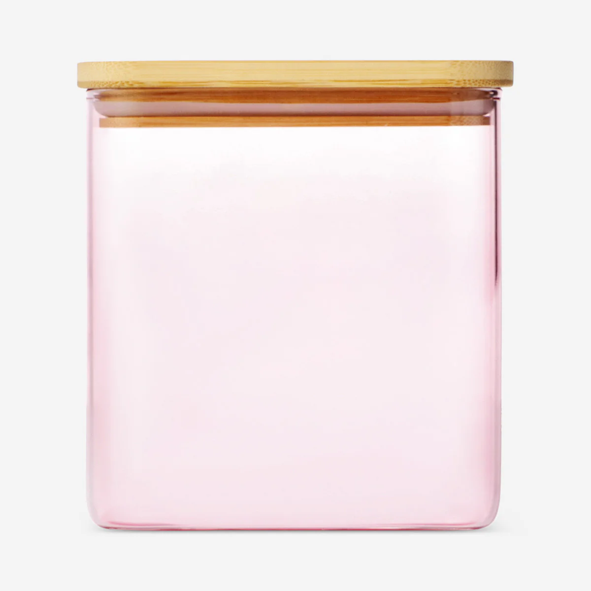 Designer Collection - Pink glass storage container with lid 