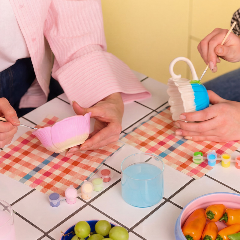 DIY painted candles - 3 pcs