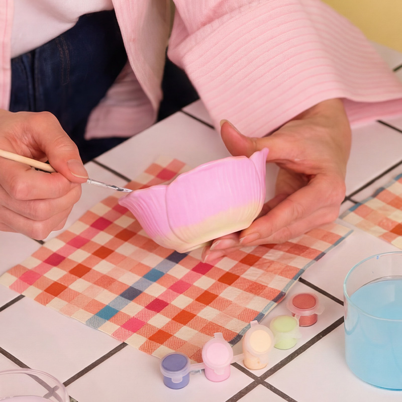 DIY decorative flower bowl with paint