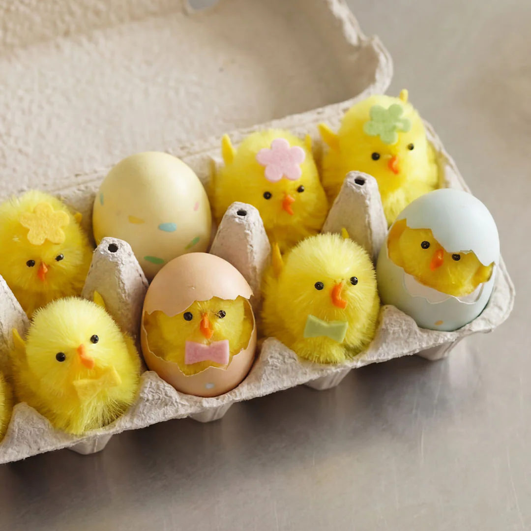 Mini yellow Easter chicks - 8 pcs
