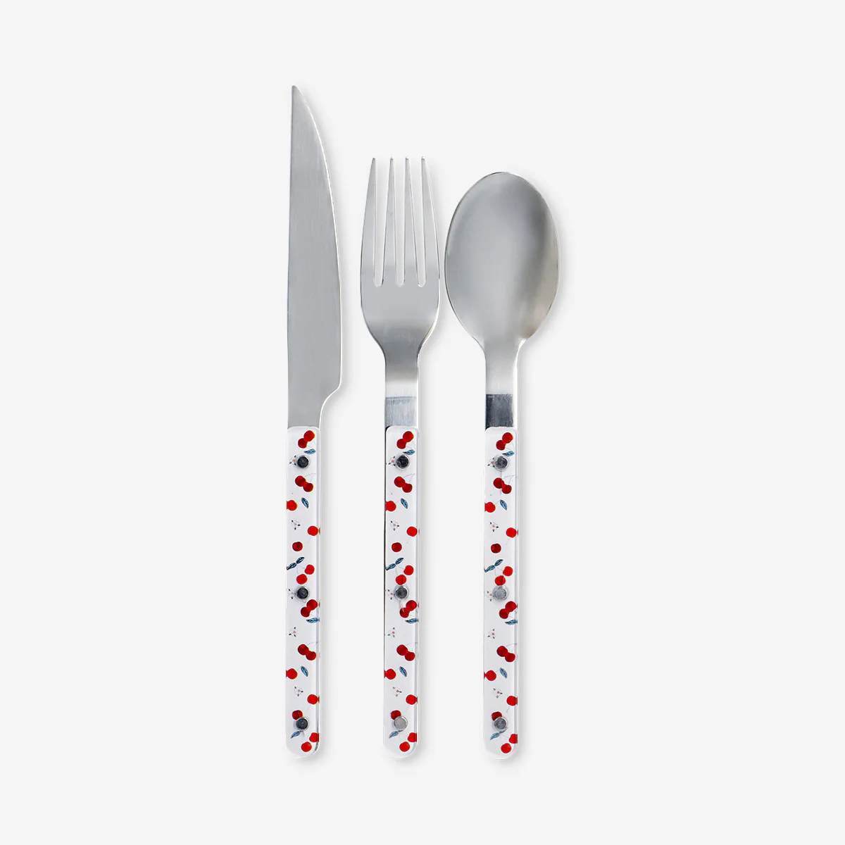Cutlery set with cherry print - 3 pcs Cutlery set with cherry print - 3 pcs Cutlery set with cherry print - 3 pcs Cutlery set with cherry print 