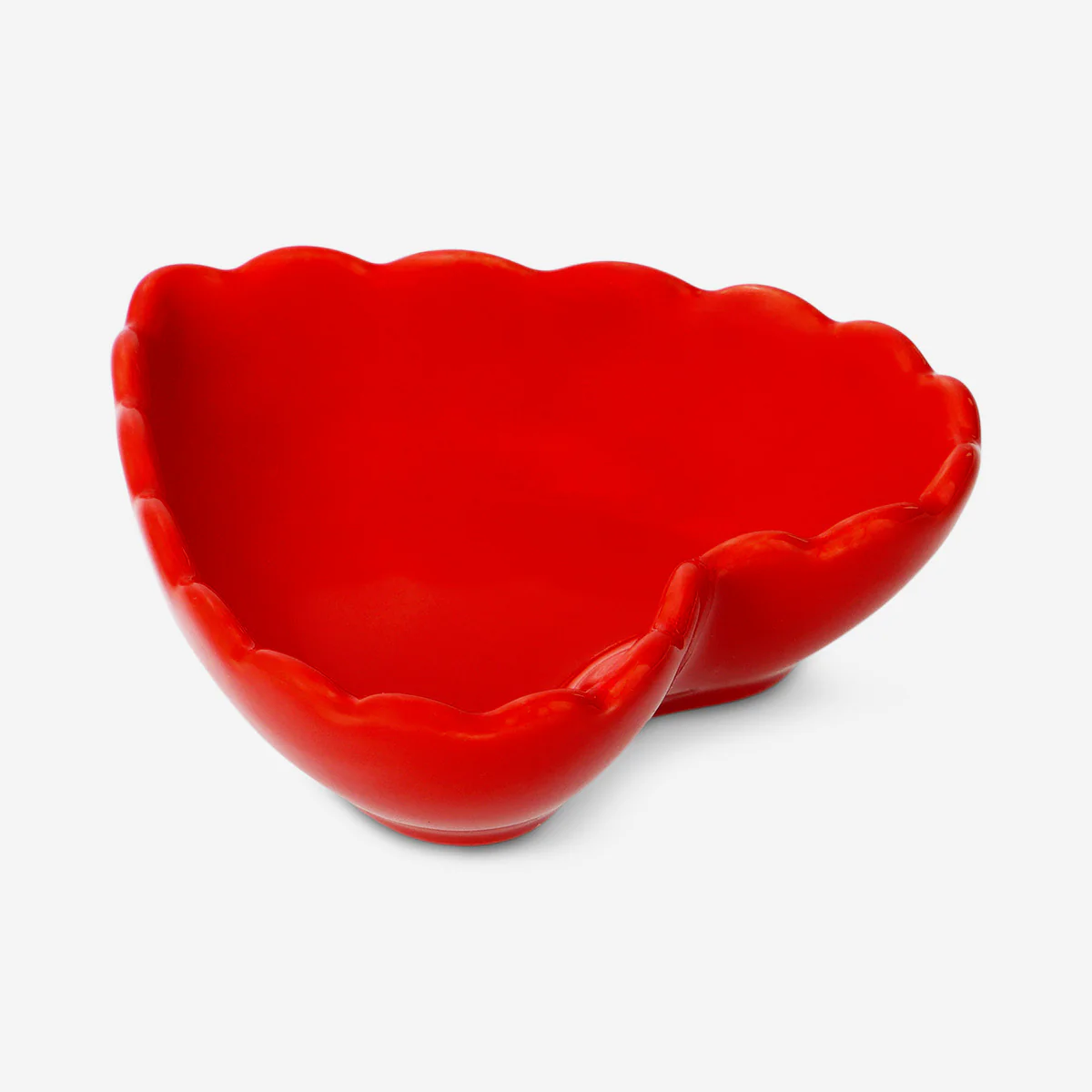 Ceramic red heart bowl - 10 cm