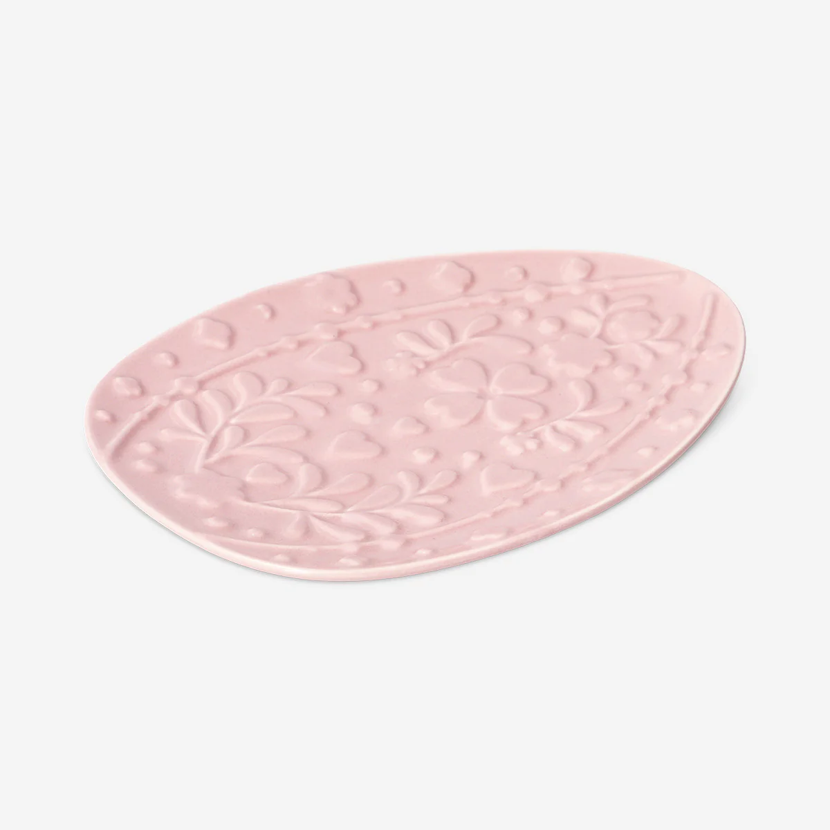 Pink Easter egg serving plate - 18 cm