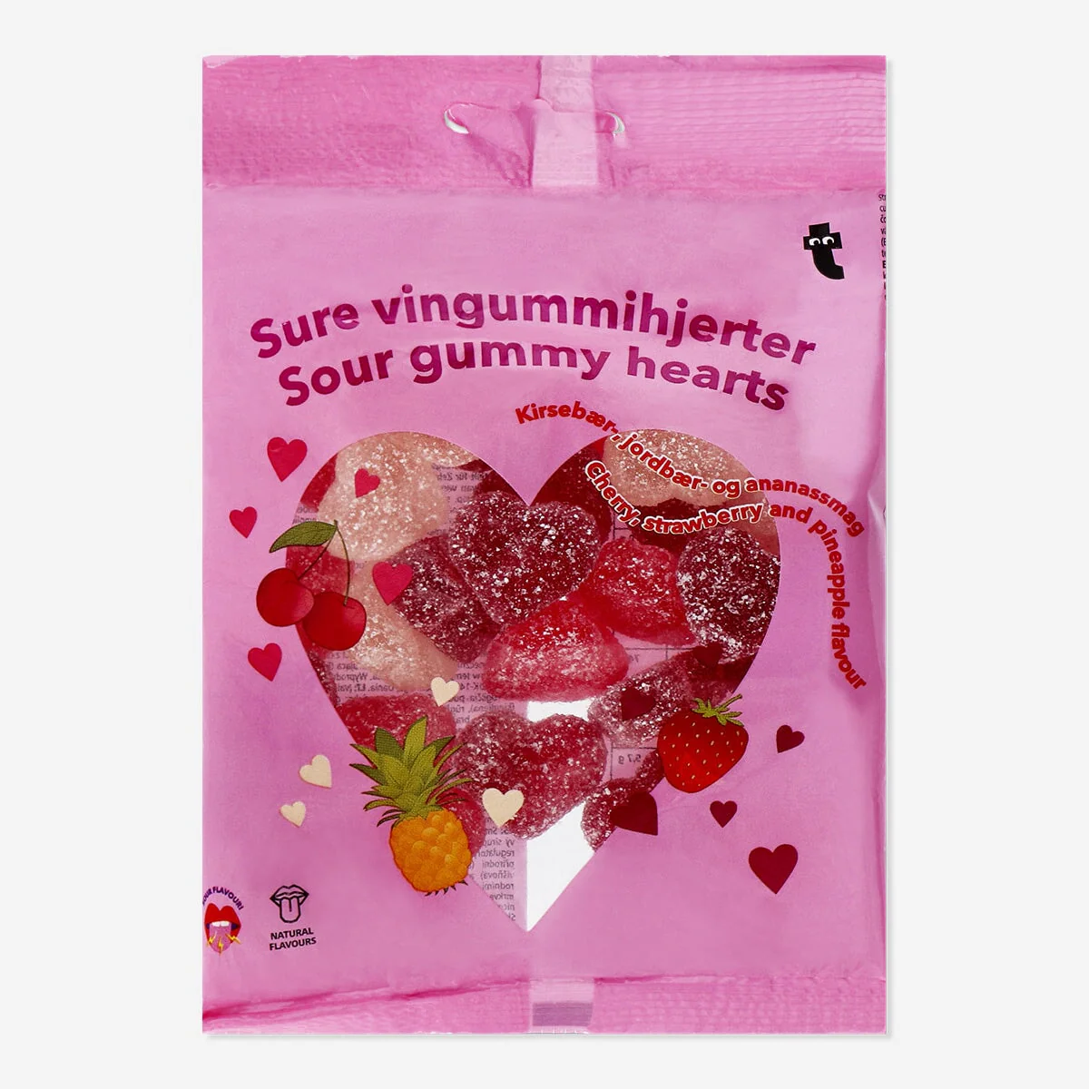 Sour gummy hearts